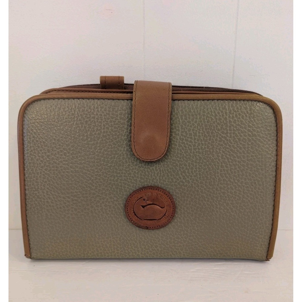 VTG Dooney & Bourke Organizer Notebook Agenda Planner Two-Tone Zip Storage READ